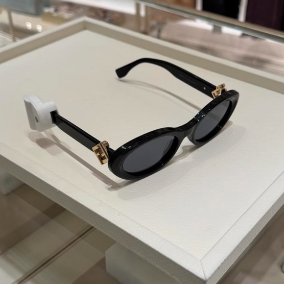 Fendi Accessories - Fendi Black Sunglasses with Gold Details